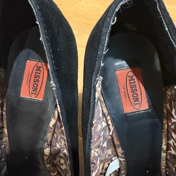 Missoni Target suede block heel pump shoe black sz 7.5 - Picture 6 of 8
